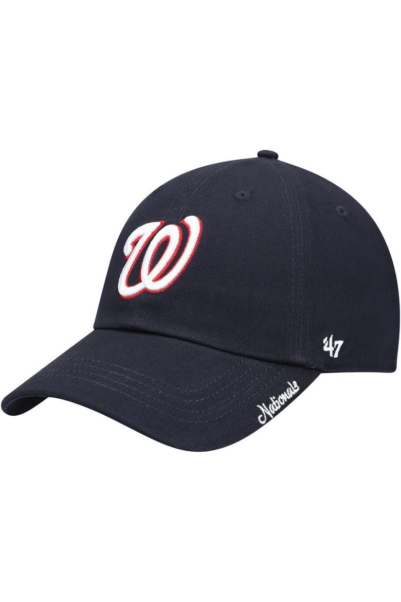 Women's '47 Navy Washington Nationals Team Miata Clean Up Adjustable Hat, Main, color, Navy