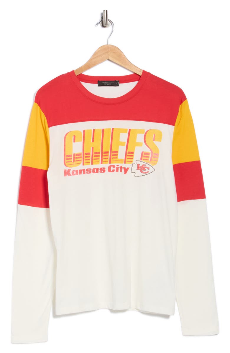 Junk Food Zone Blitz Chiefs Long Sleeve T-Shirt, Alternate, color, Sun/ Licorice/ Mushroom