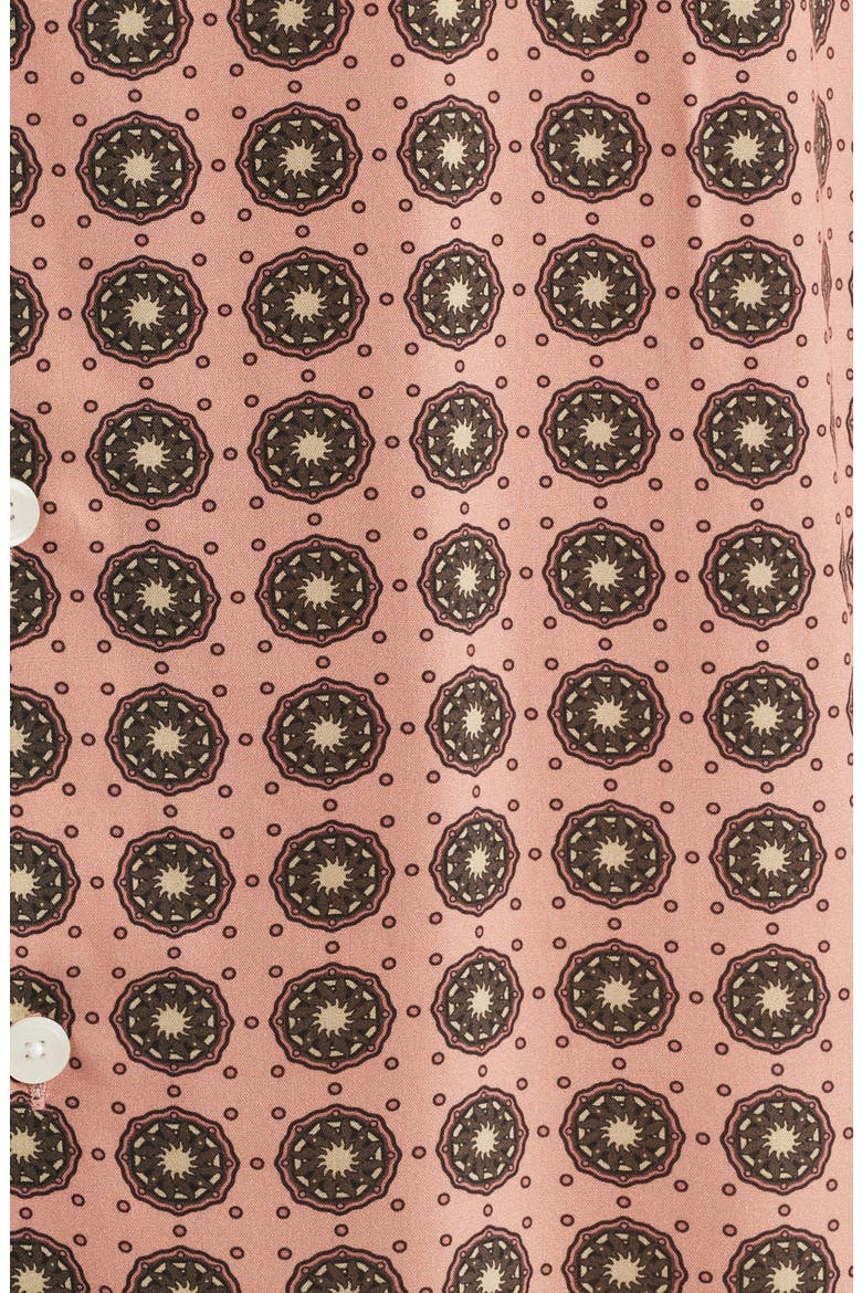 Medallion Print Viscose Camp Shirt, Alternate, color, BLUSH