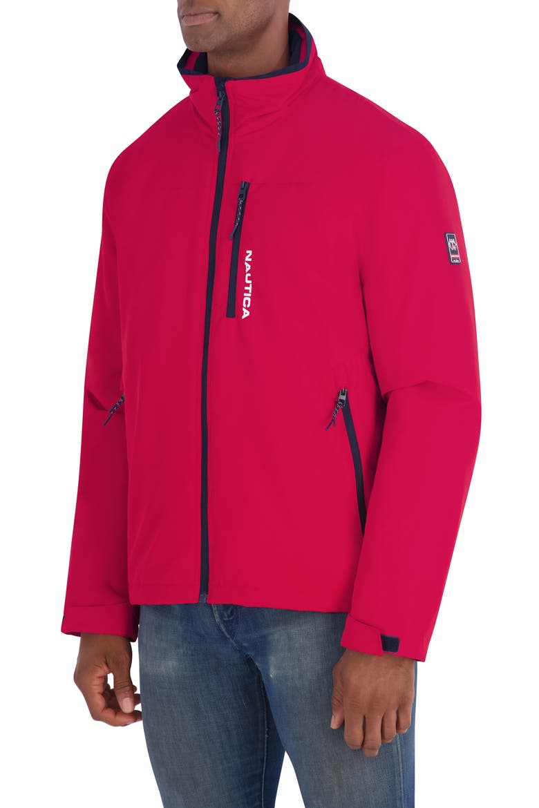 Poly Sailing Jacket, Alternate, color, RED