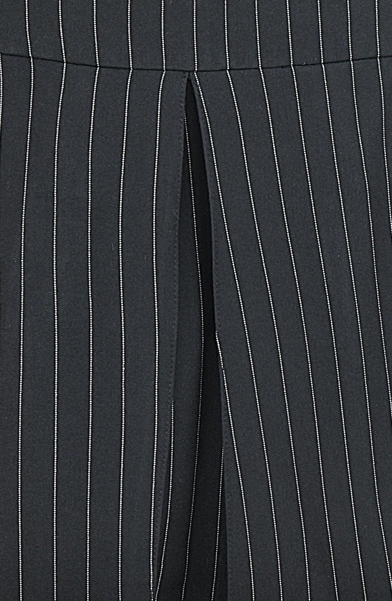 Mistress Rocks Mid Rise Pinstripe Pleated Miniskirt, Alternate, color, 