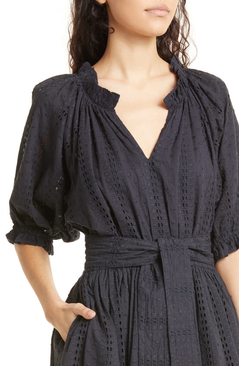 MILLE Zoe Print Puff Sleeve Cotton Dress, Alternate, color,