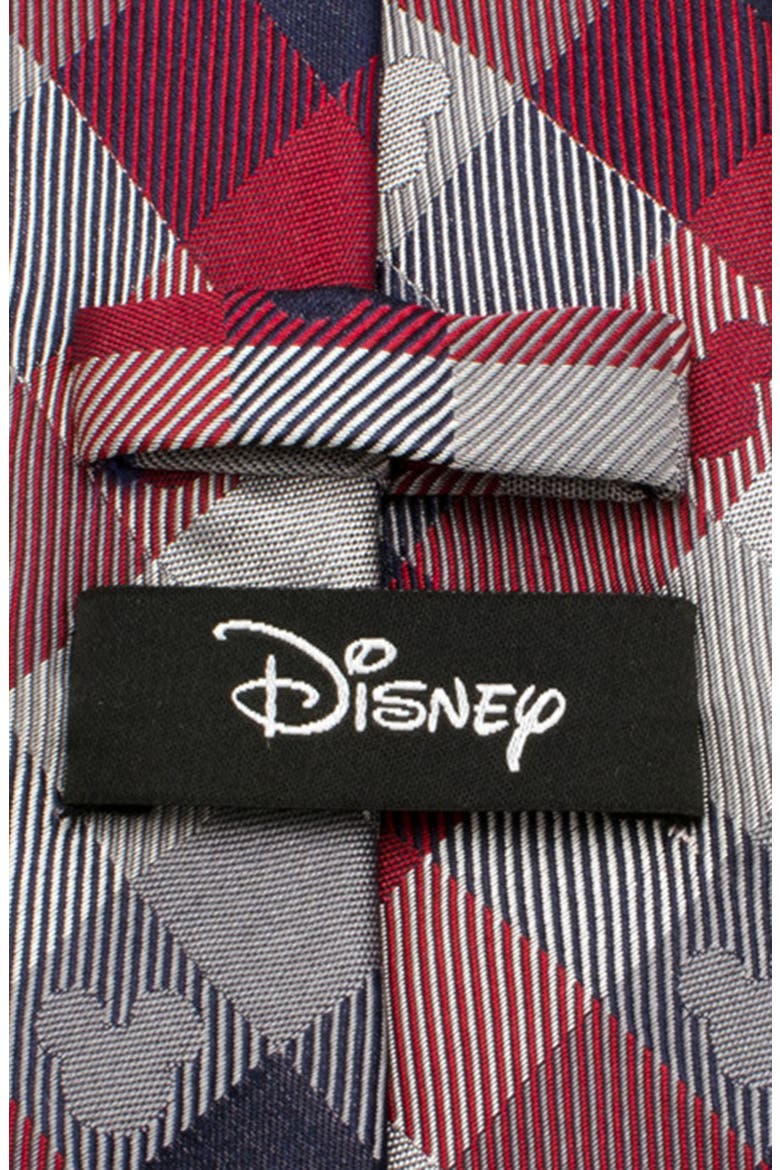 Plaid Mickey Mouse Silk Tie, Alternate, color, MULTI