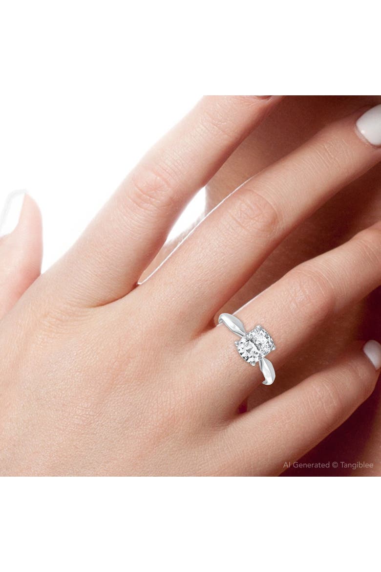 Certified 2Ct Cushion Solitaire Diamond Engagement Ring 14k Gold Lab Grown, Alternate, color, 14k White Gold