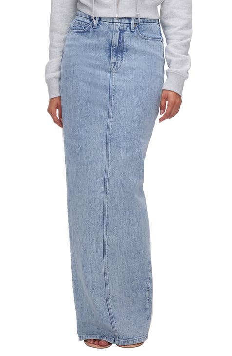 Denim Maxi Skirt (Regular & Plus Size)