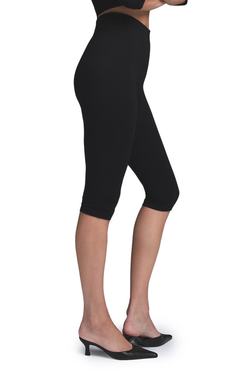 SKIMS Smooth Lounge Pajama Capris, Alternate, color, Obsidian