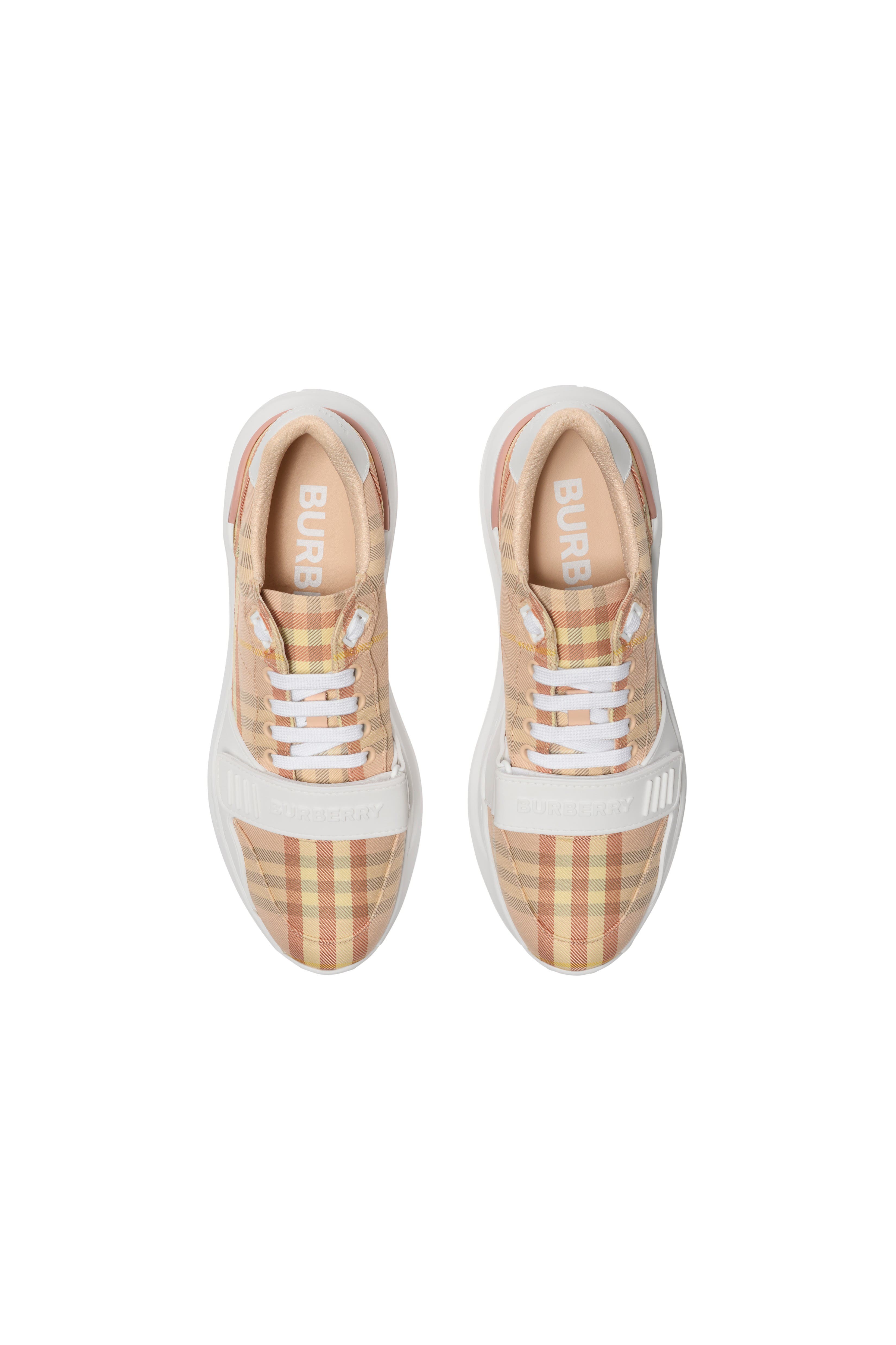 Burberry Check Sneakers, Alternate, color, Teacup Pink