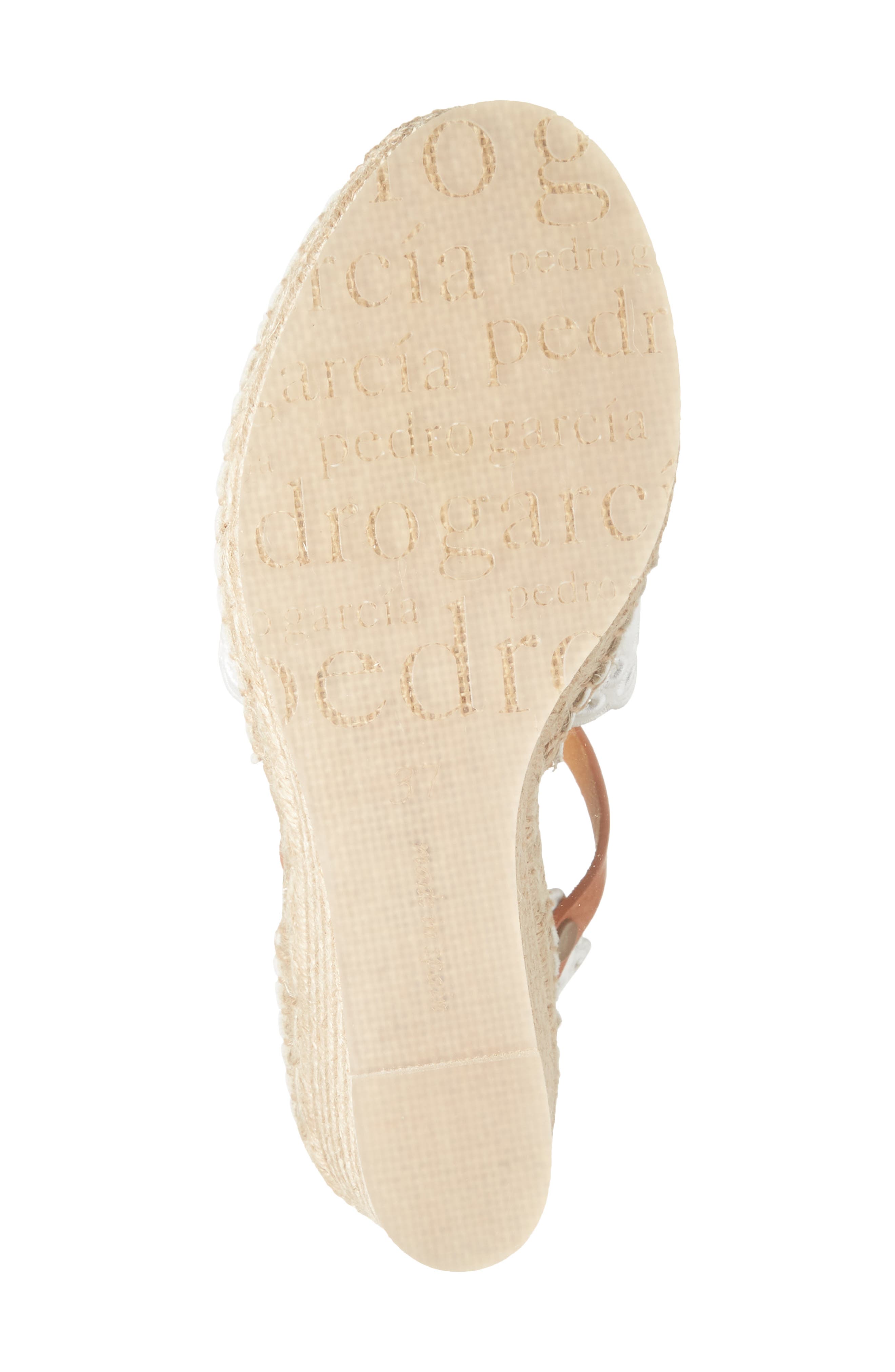 Pedro Garcia Olen Espadrille Wedge Pump, Alternate, color, Meringue Satin