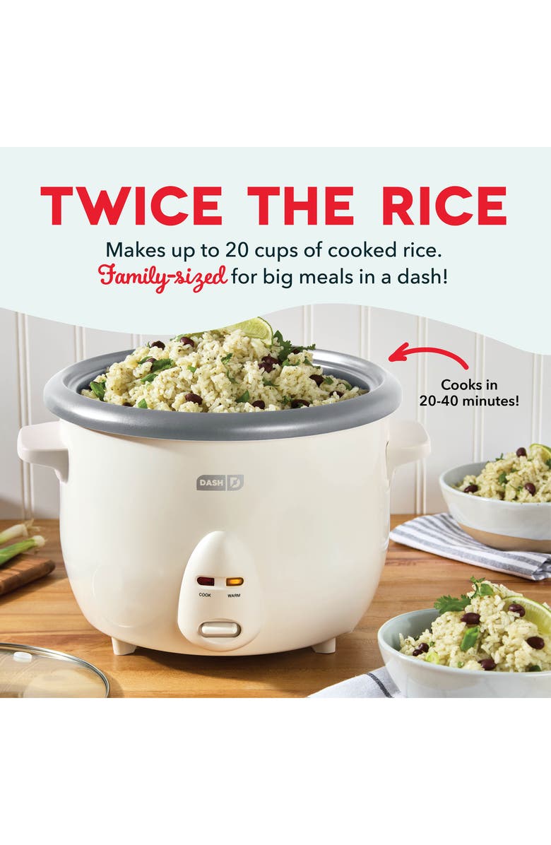 Dash Family Rice Cooker, Alternate, color, Cream