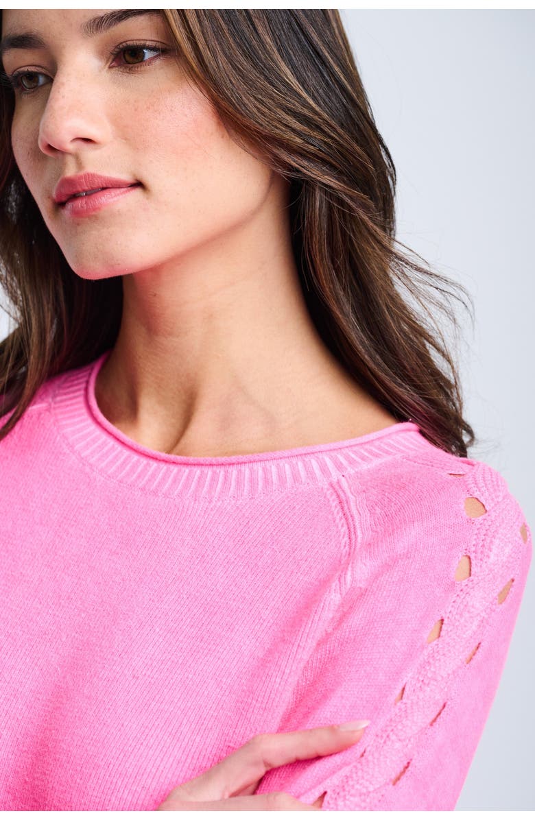 Lisa Todd Neon Lights Cotton Sweater, Alternate, color, Ultra Pink