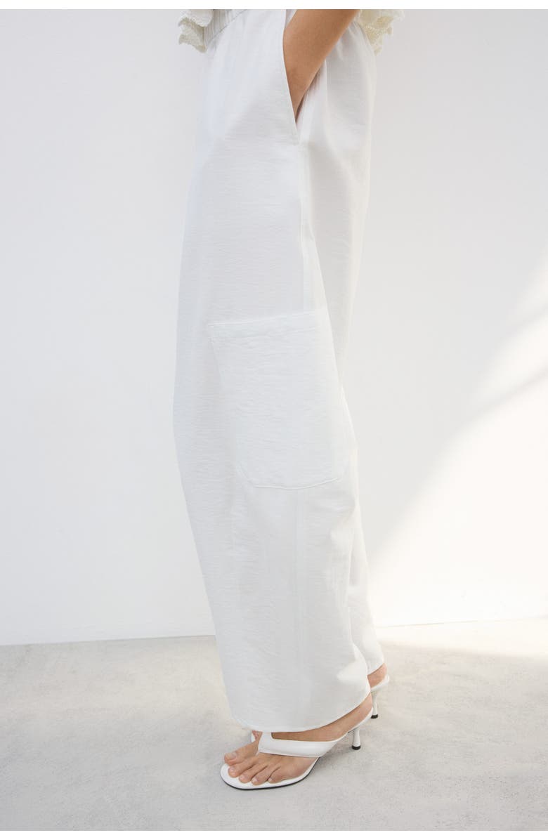 H&M Balloon-leg cargo pants, Main, color, Ivory