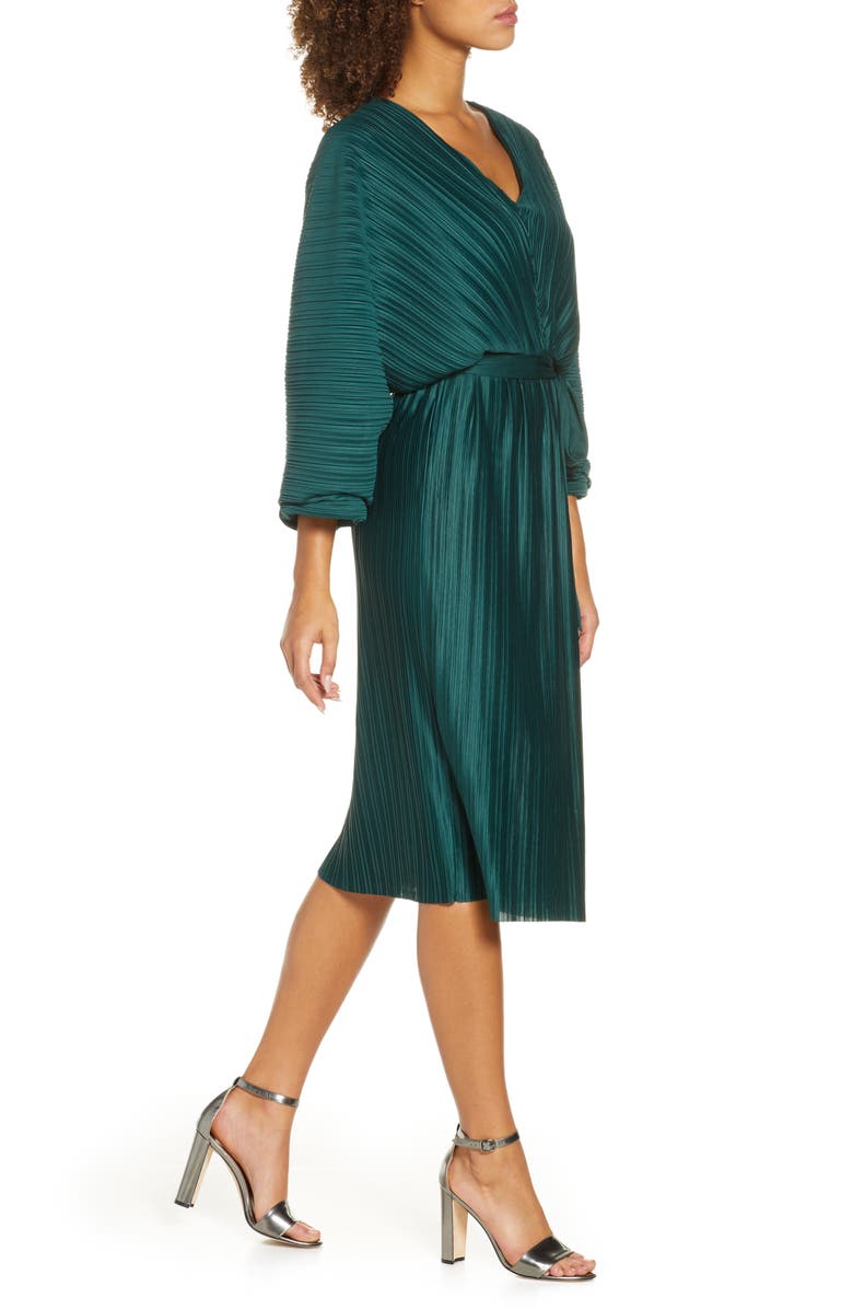 French Connection Regi Dolman Sleeve Plissé Dress, Alternate, color, 