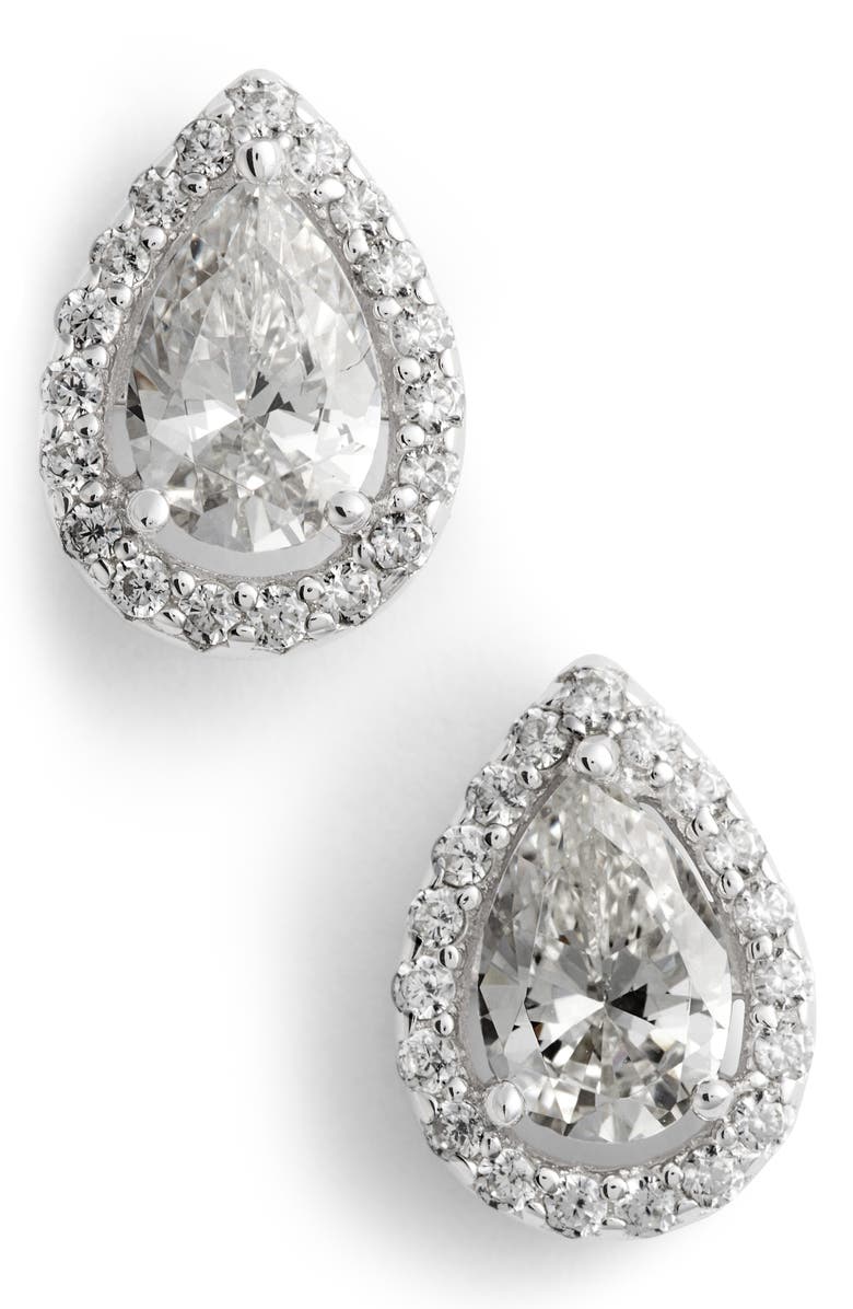 Lafonn Simulated Diamond Stud Earrings, Main, color, 