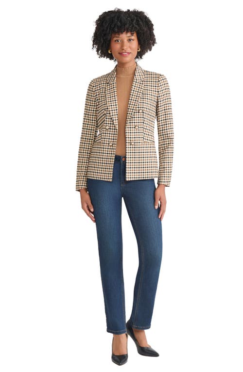 Jones New York Check Faux Double Breasted Blazer In Multi