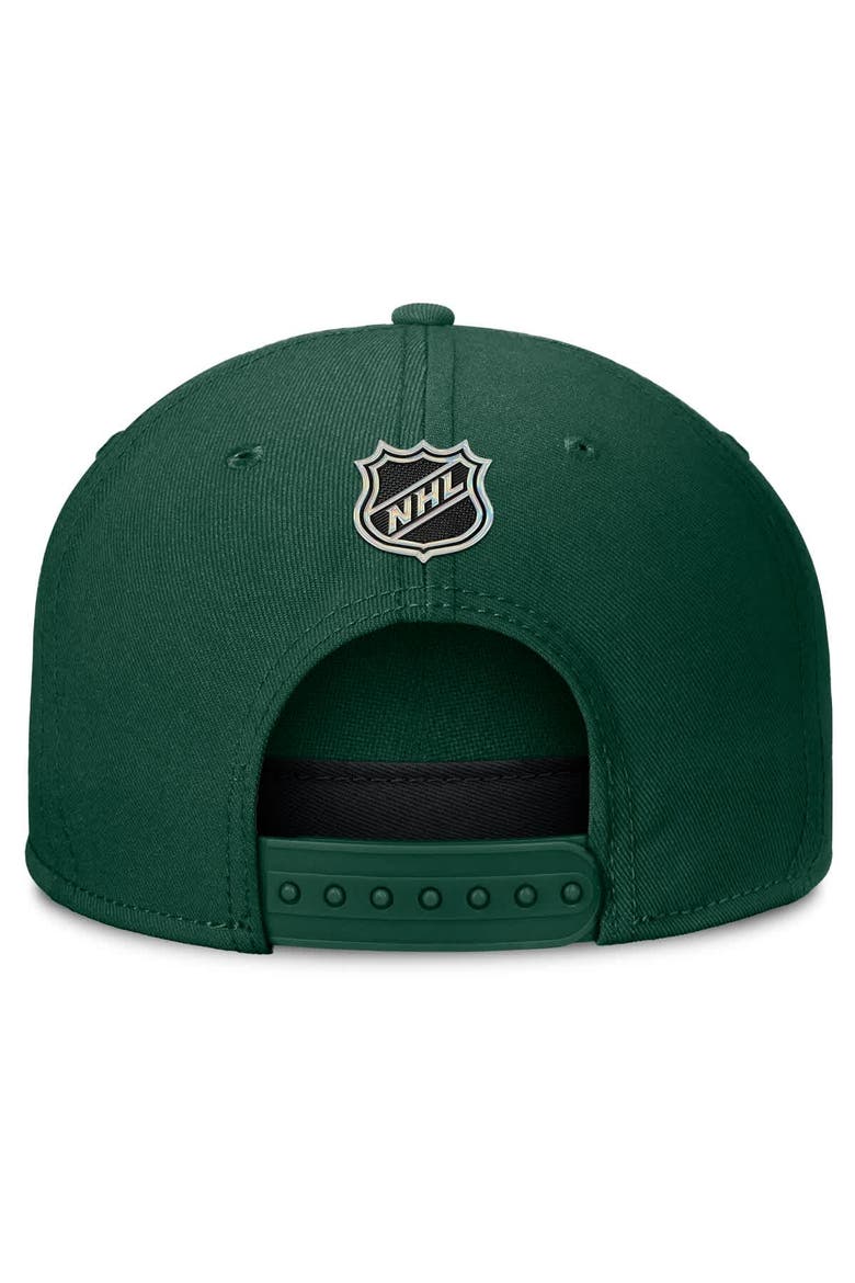 Men's Fanatics Green Minnesota Wild Authentic Pro Rink Team Code Snapback Hat, Alternate, color, Green