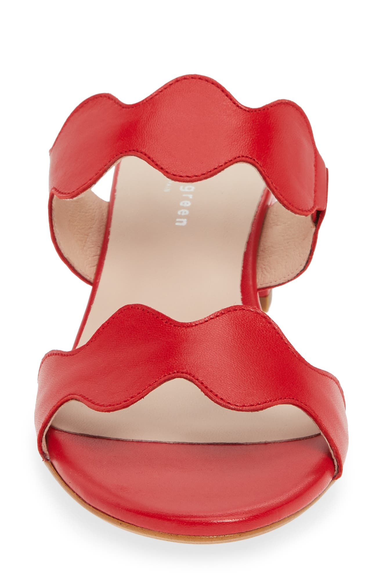 Palm Beach Slide Sandal, Alternate, color, RED/ RED LEATHER