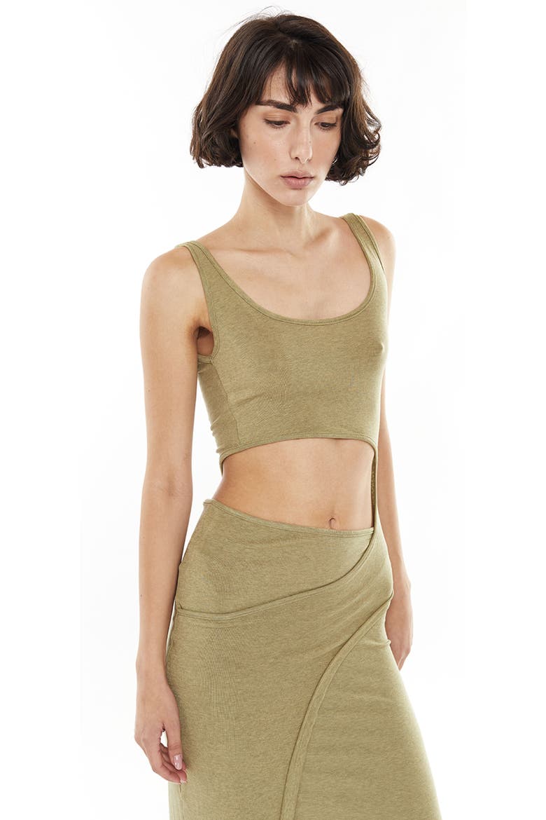Papper Cut Out Maxi Dress, Alternate, color, Green