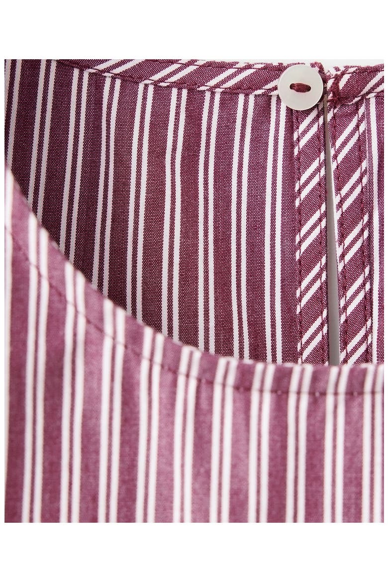 Striped Bandana Cotton Top, Alternate, color, BURGUNDY