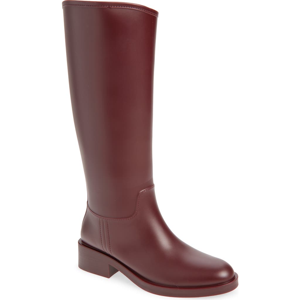 Jeffrey Campbell Torrential Knee High Boot In Burgundy