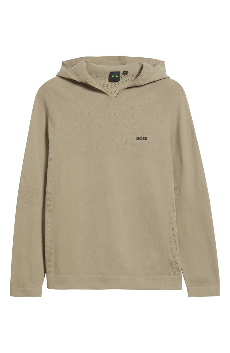 BOSS Seamless Tech Performance Hoodie, Alternate, color, Light Green