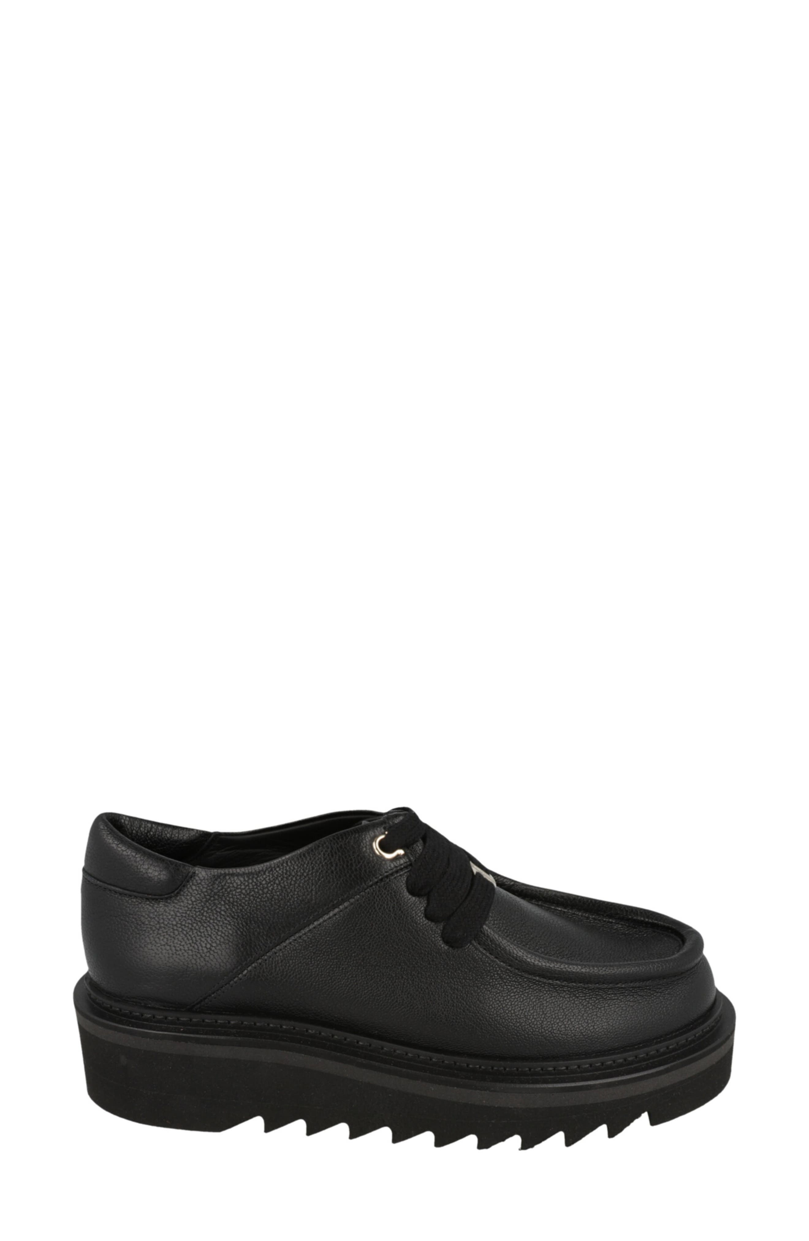 FERRAGAMO Euripilo Moc Toe Leather Loafer, Alternate, color, Black