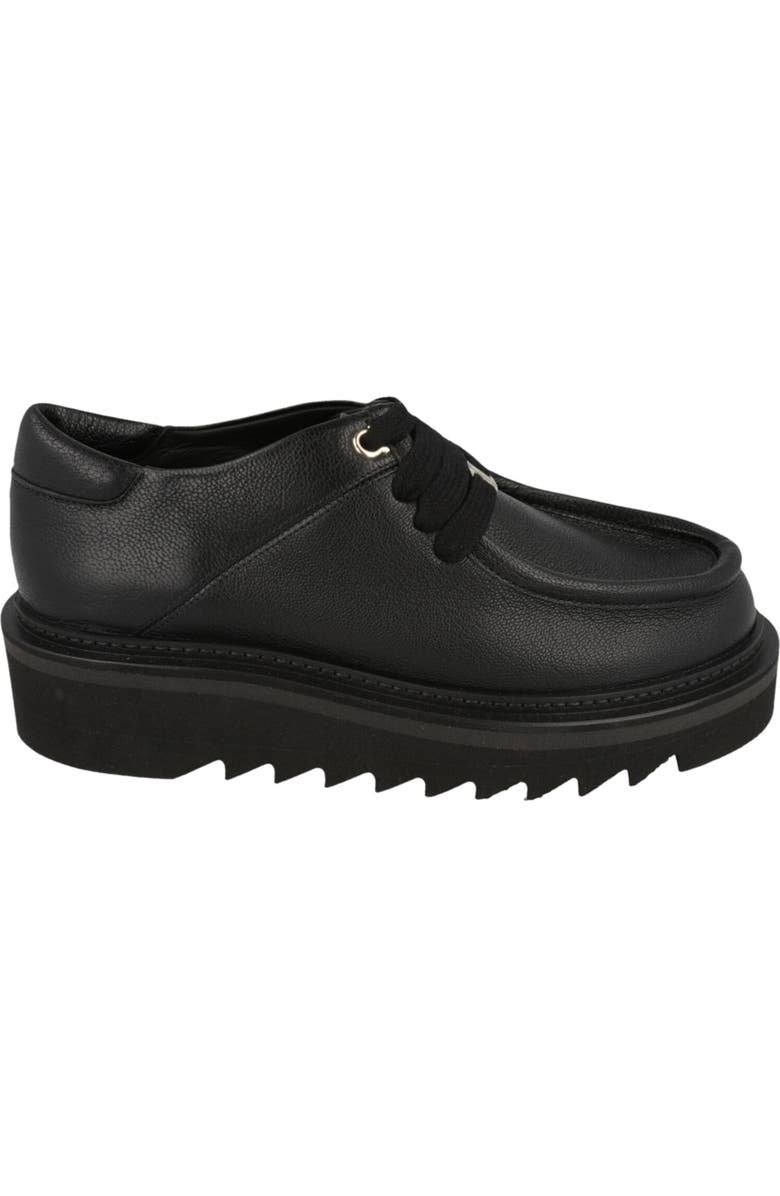 FERRAGAMO Euripilo Moc Toe Leather Loafer, Alternate, color, Black