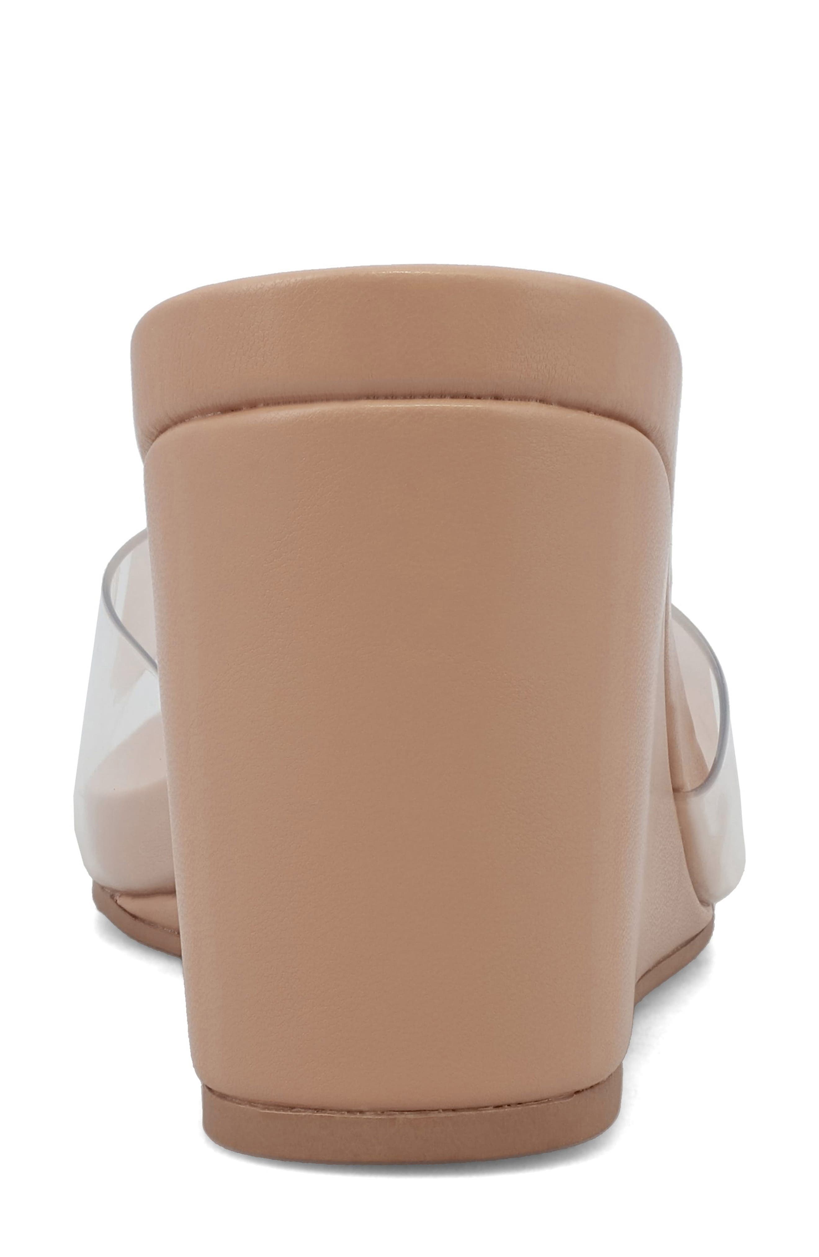 Jessica Wedge Slide Sandal, Alternate, color, CLEAR/ NUDE