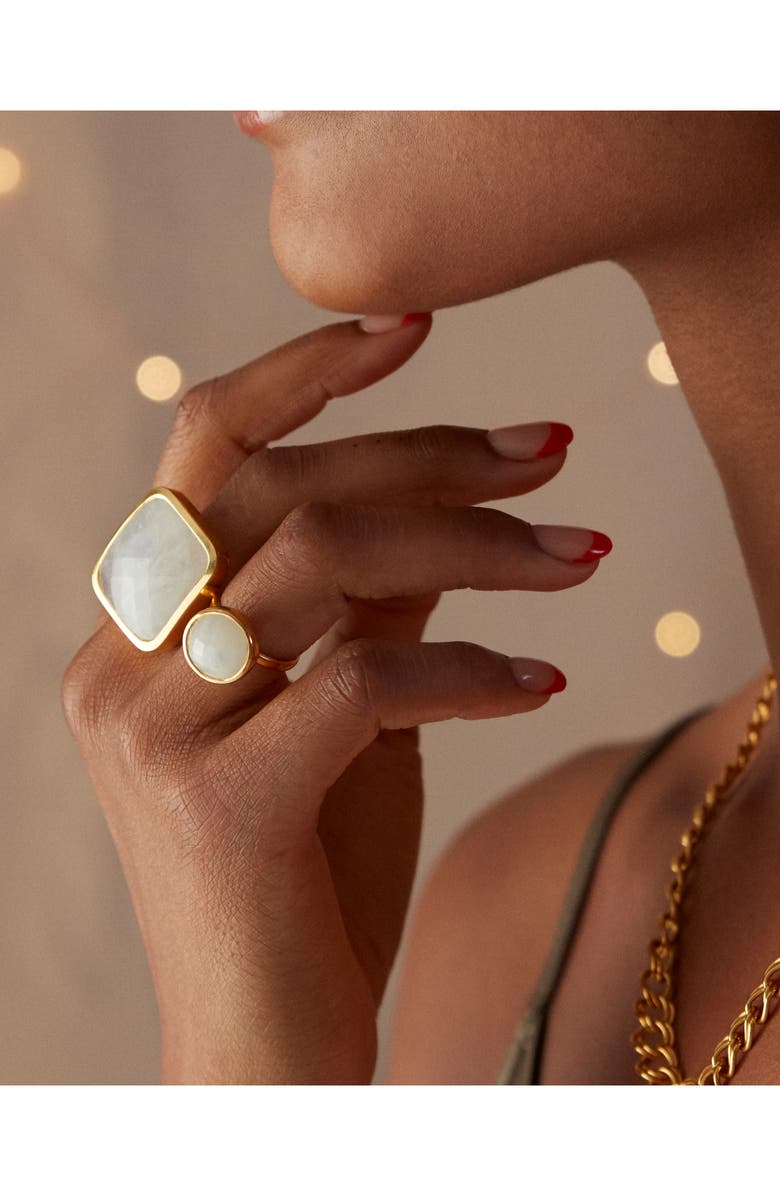 Monica Vinader Medina Round Moonstone Ring, Alternate, color,