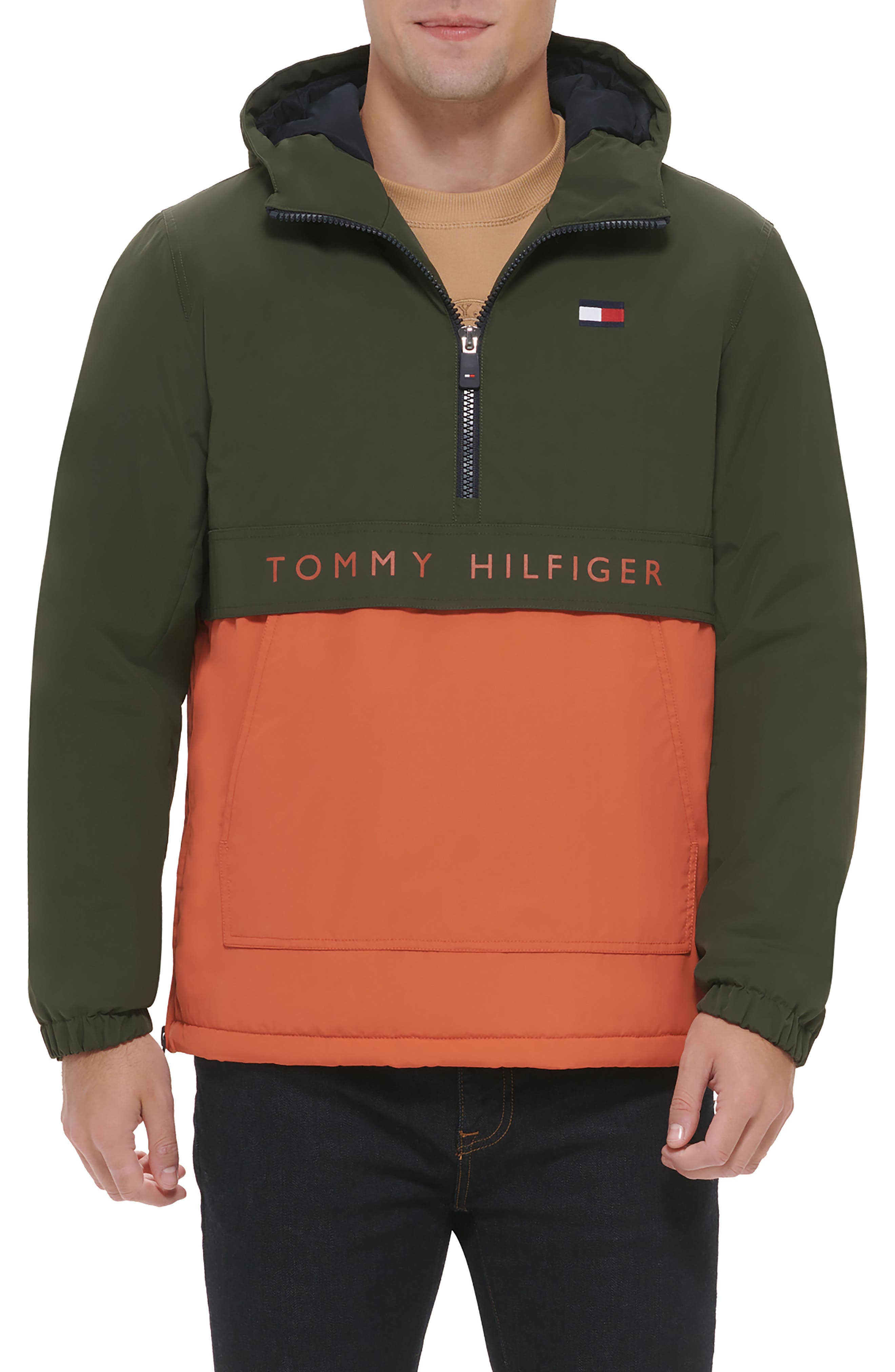 Tommy Hilfiger Water Resistant Hooded Fleece Lined Anorak Jacket