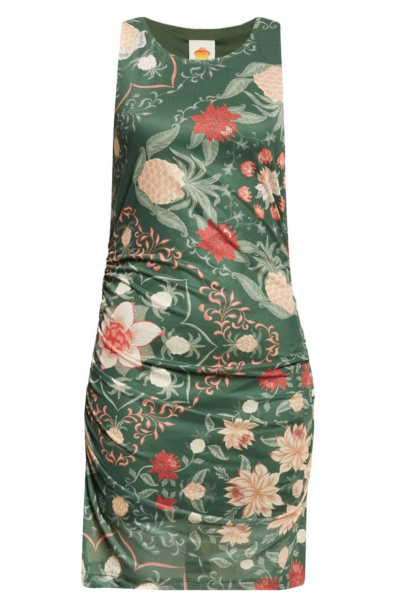 FARM Rio Pineapple Garden Stretch Tulle Body-Con Dress, Alternate, color, Green