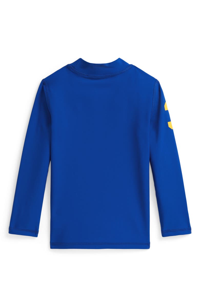 Polo Ralph Lauren Mock Neck Rashguard, Boys, Alternate, color, Blue/ White
