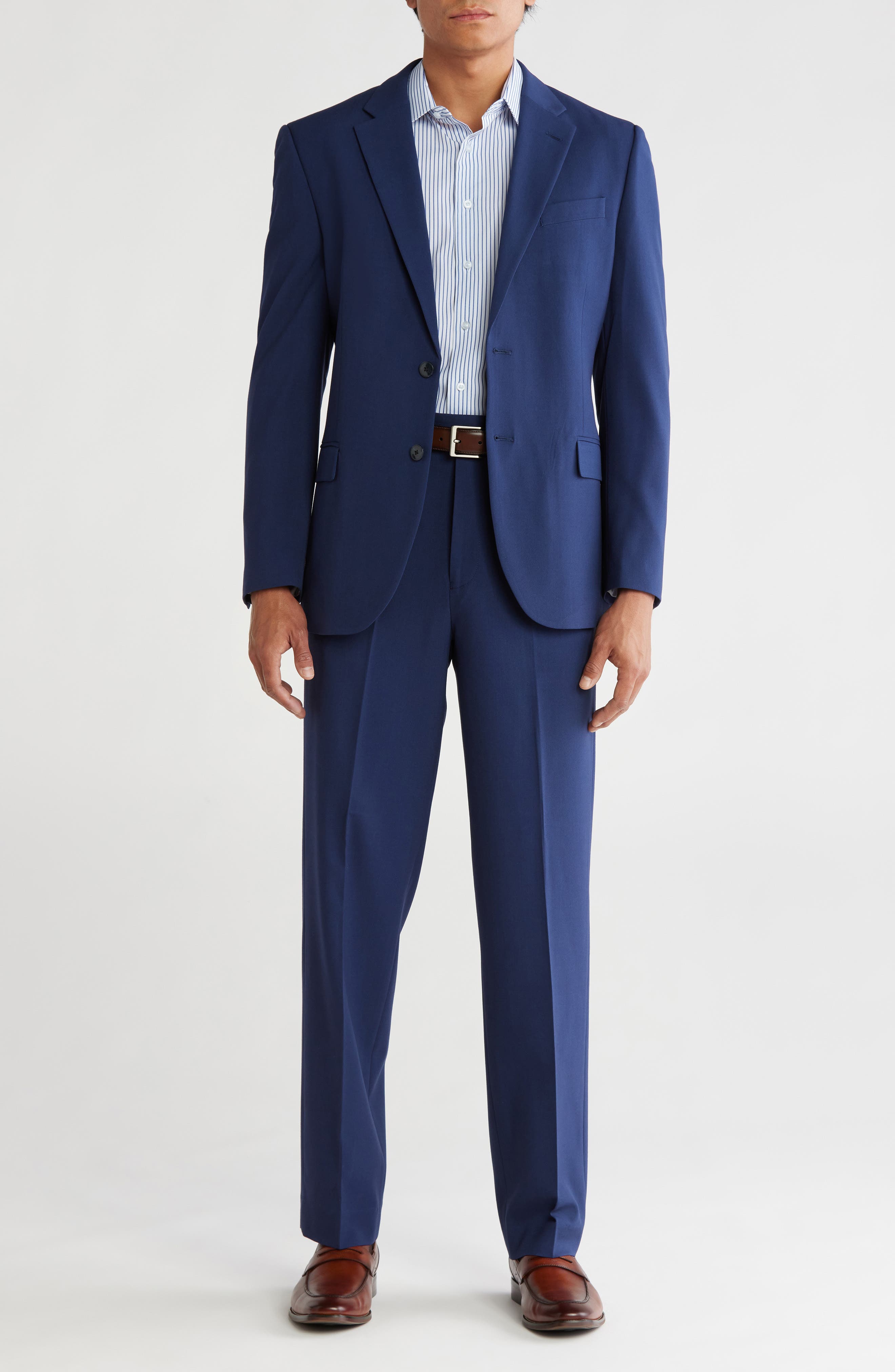 Nautica Blue Solid Suit