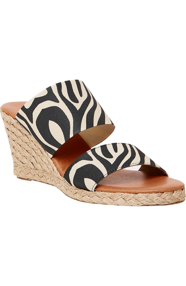André Assous Amalia Strappy Espadrille Wedge Slide Sandal, Main, color,