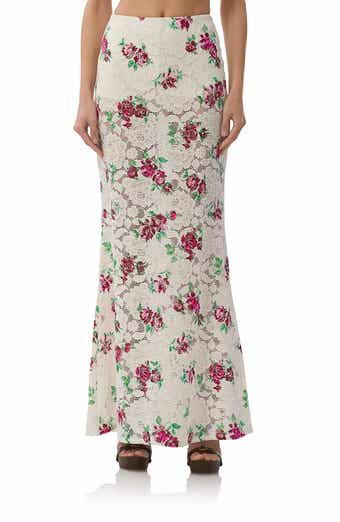 AFRM Caella Floral Lace Maxi Skirt