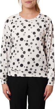 CYRUS Drop Shoulder Dot French Terry Sweater