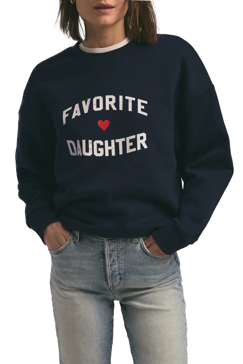 The Favorite Daughter Sweatshirt, Main, color, NAVY