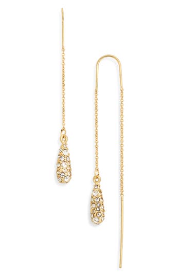 Nordstrom Rack Pavé Cubic Zirconia Teardrop Threader Earrings