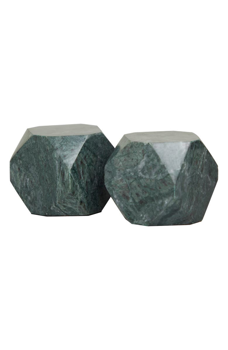 COSMO BY COSMOPOLITAN Gray Marble Block Geometric Bookends, Alternate, color, 