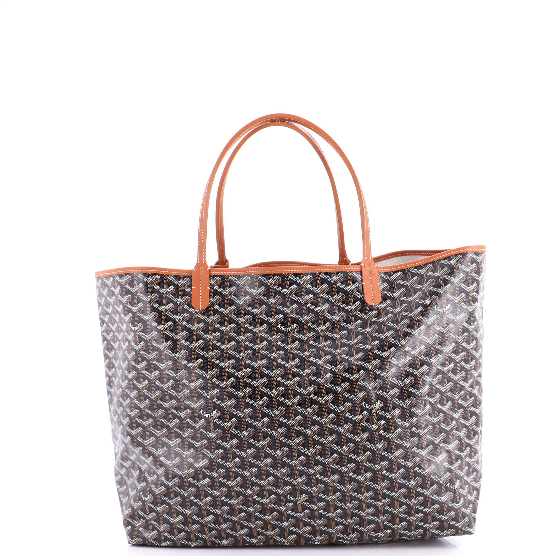 Pre-Owned Goyard Saint Louis Tote Coated Canvas GM, Alternate, color, Brown
