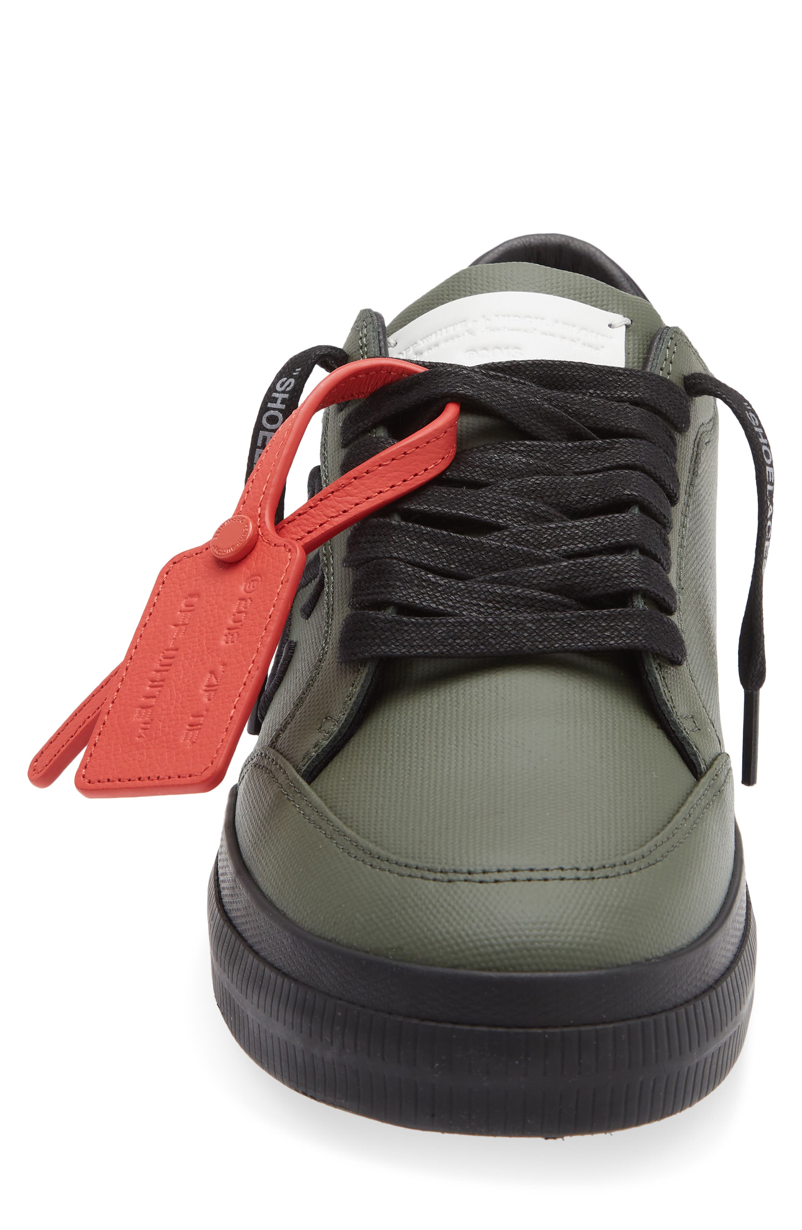 Off-White Vulcanized Low Top Sneaker, Alternate, color, Military Green - Black
