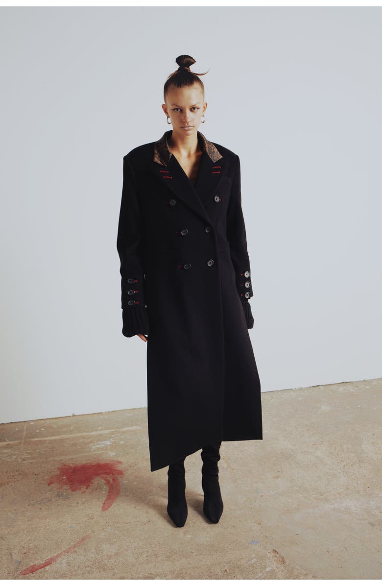 PCFG Wool & Cashmere Blend Your *Itch Oversized Long Overcoat, Main, color, Black