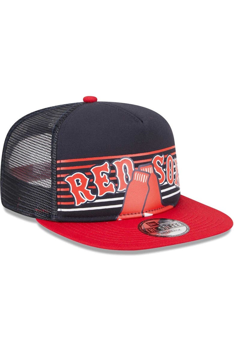 Men's New Era Navy Boston Red Sox Speed Golfer Trucker Snapback Hat, Alternate, color, Navy