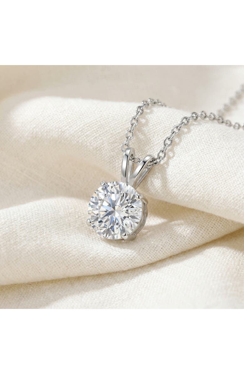 Bliss Diamond 2Ct Certified Round Diamond Solitaire Pendant 14k Gold Necklace Lab Grown, Alternate, color, 14K White Gold