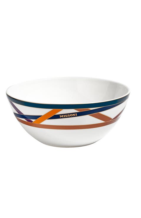Soup or Cereal Bowls NASTRI Set of 2  Multicolor diam. 5.75", H 2.3"