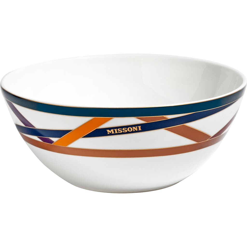 Missoni Home Tableware Soup Or Cereal Bowls Nastri Set Of 2 Multicolor Diam. 5.75", H 2.3"