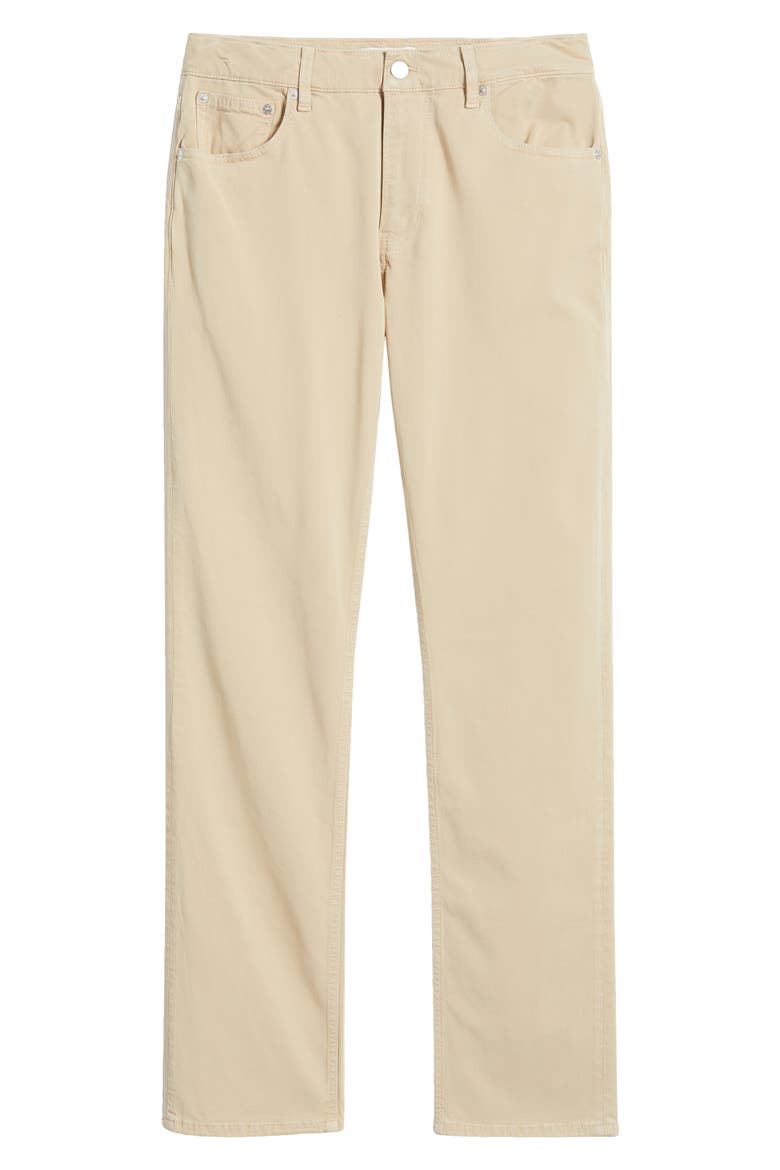 Modern Straight Leg Five-Pocket Twill Pants, Alternate, color, BEIGE