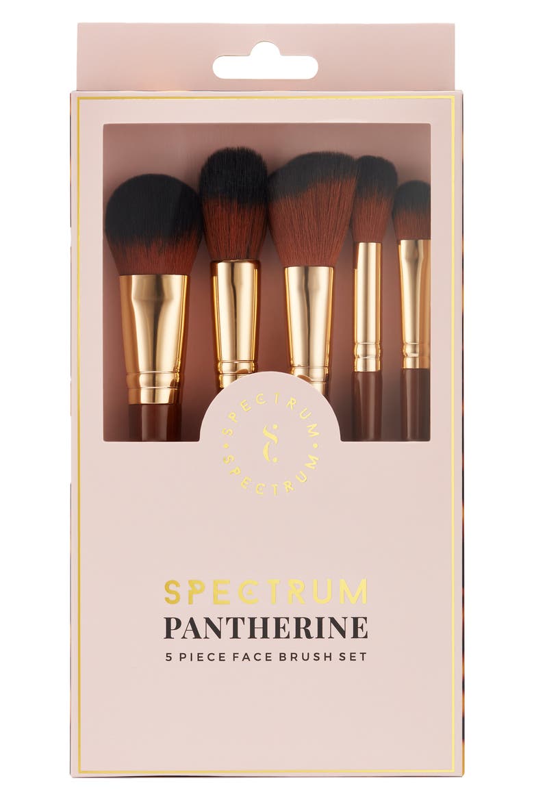Pantherine 5-Piece Makeup Brush Set $56 Value, Alternate, color, BROWN
