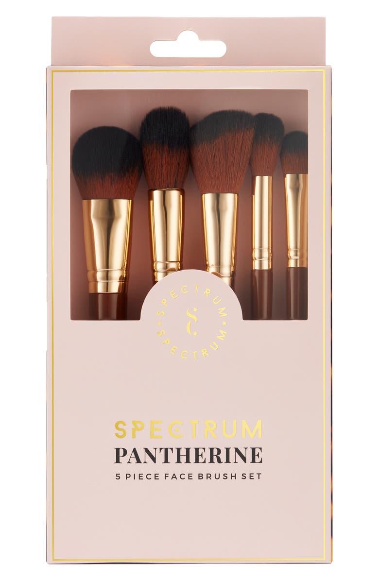 SPECTRUM Pantherine 5-Piece Makeup Brush Set $56 Value, Alternate, color, Brown