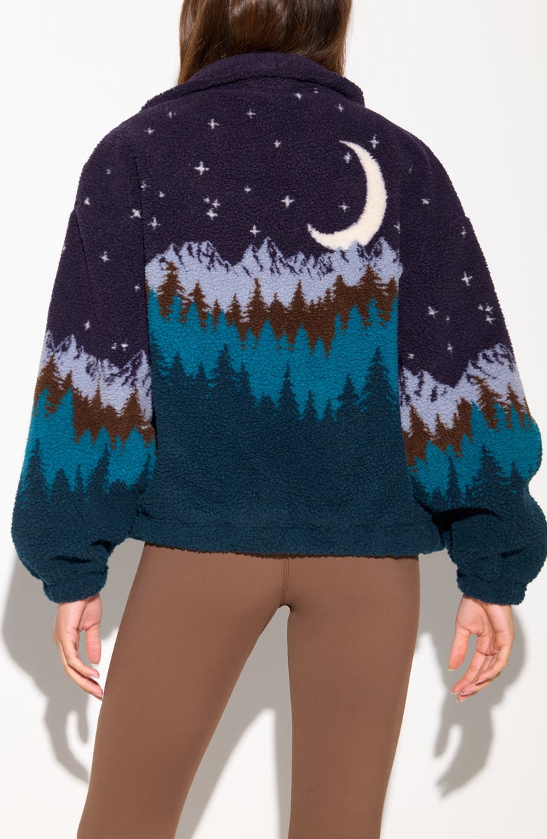 Spiritual Gangster Dusk Amari Faux Shearling Jacket, Alternate, color, Dusk