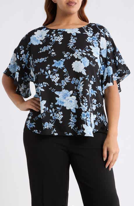 Floral Flutter Sleeve Top
